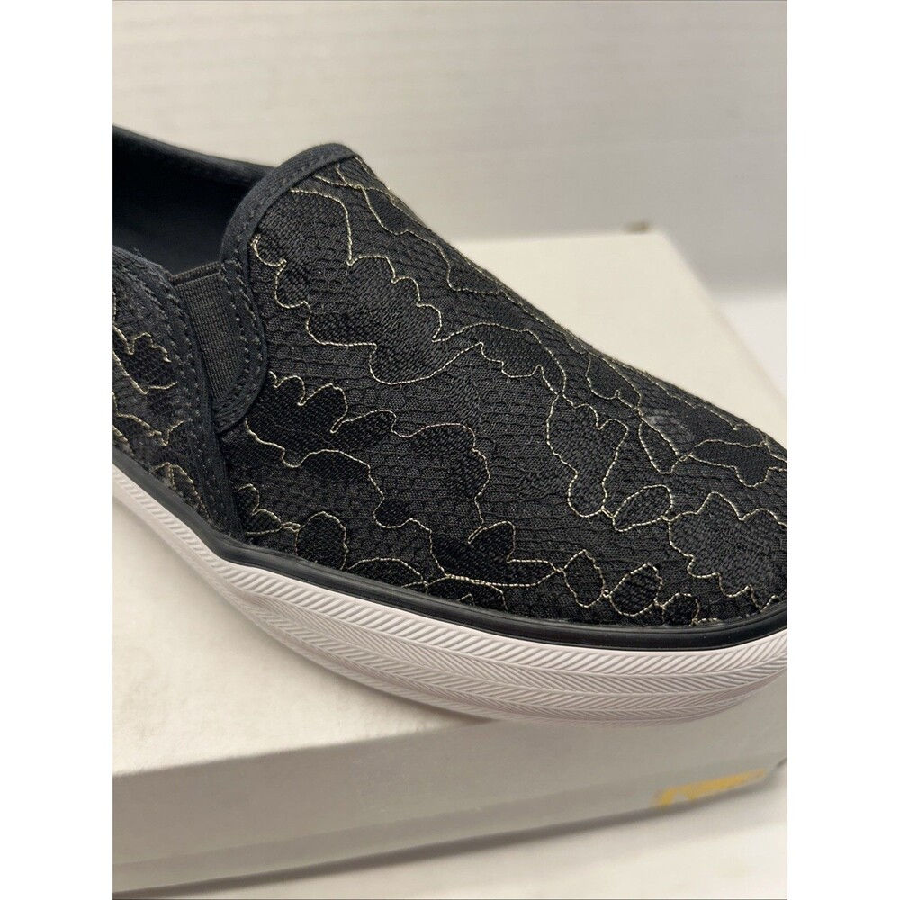 Keds Triple Decker Lace Celebration Black Shot Through w/ Gold Women Sz 6 NEW - Picture 3 of 8